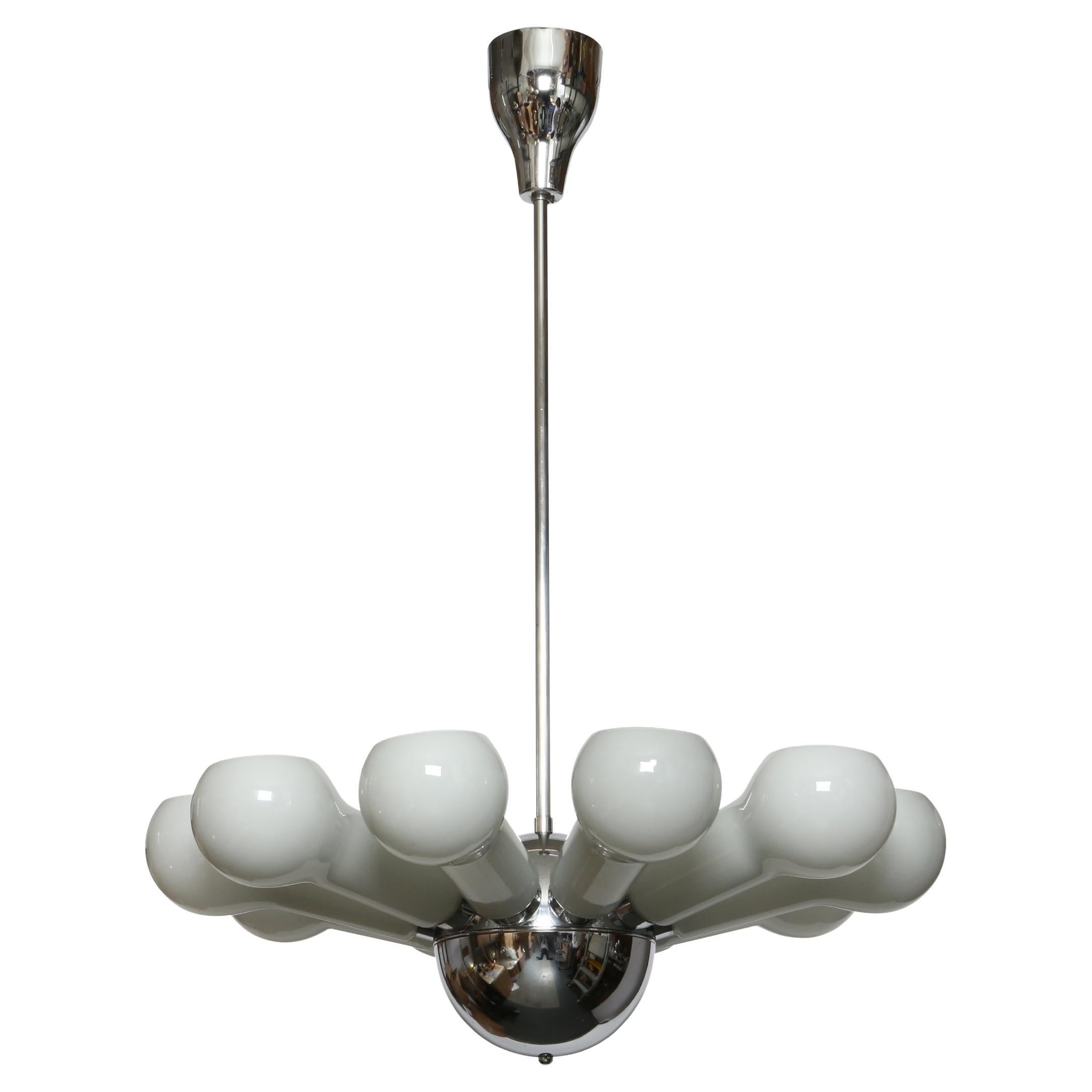 Araña Vistosi, Cristal de Murano Vintage, Italia, años 70, 10 Luces en venta