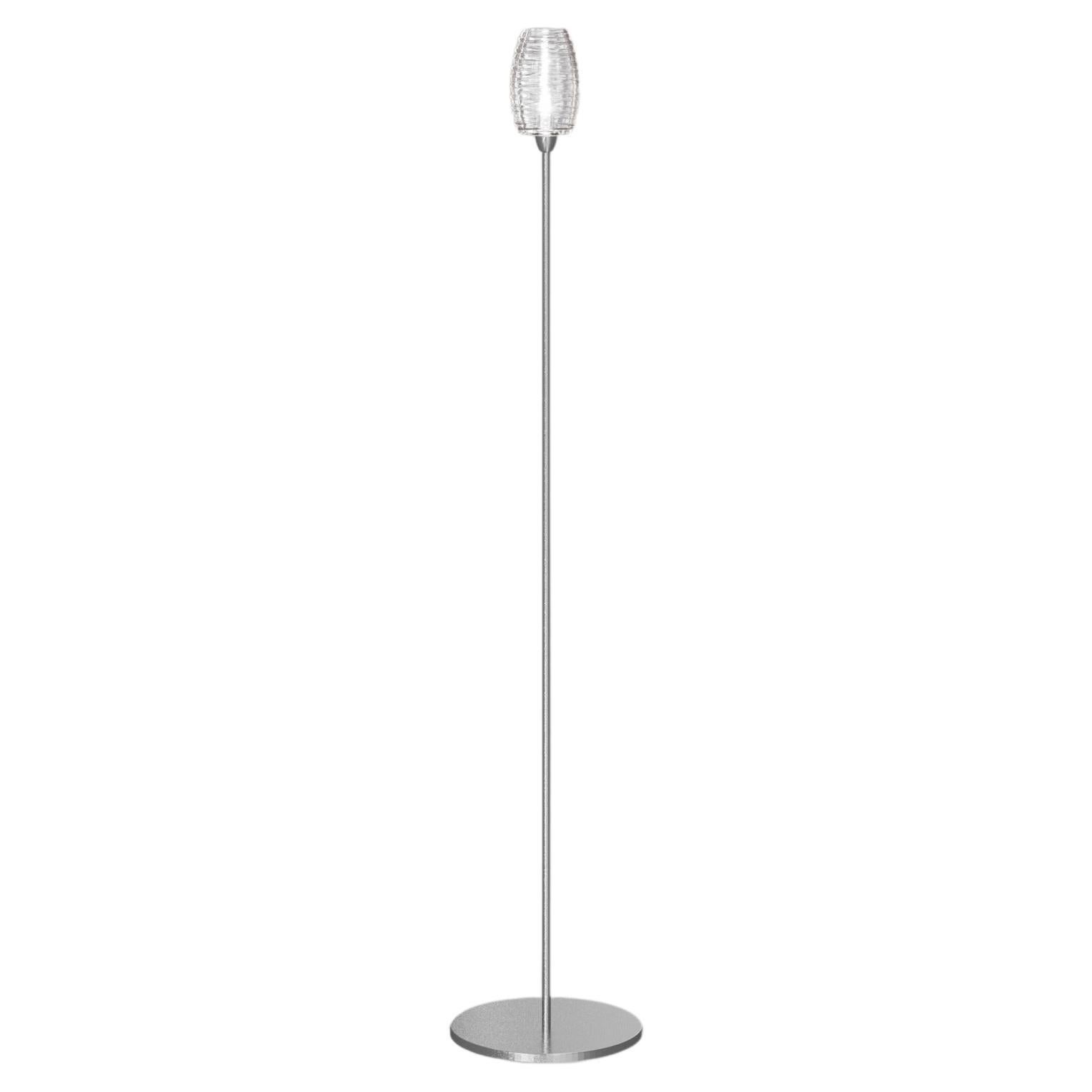 Vistosi Damascus 100 P Floor Lamp in Crystal Crystal by Paolo Crepax