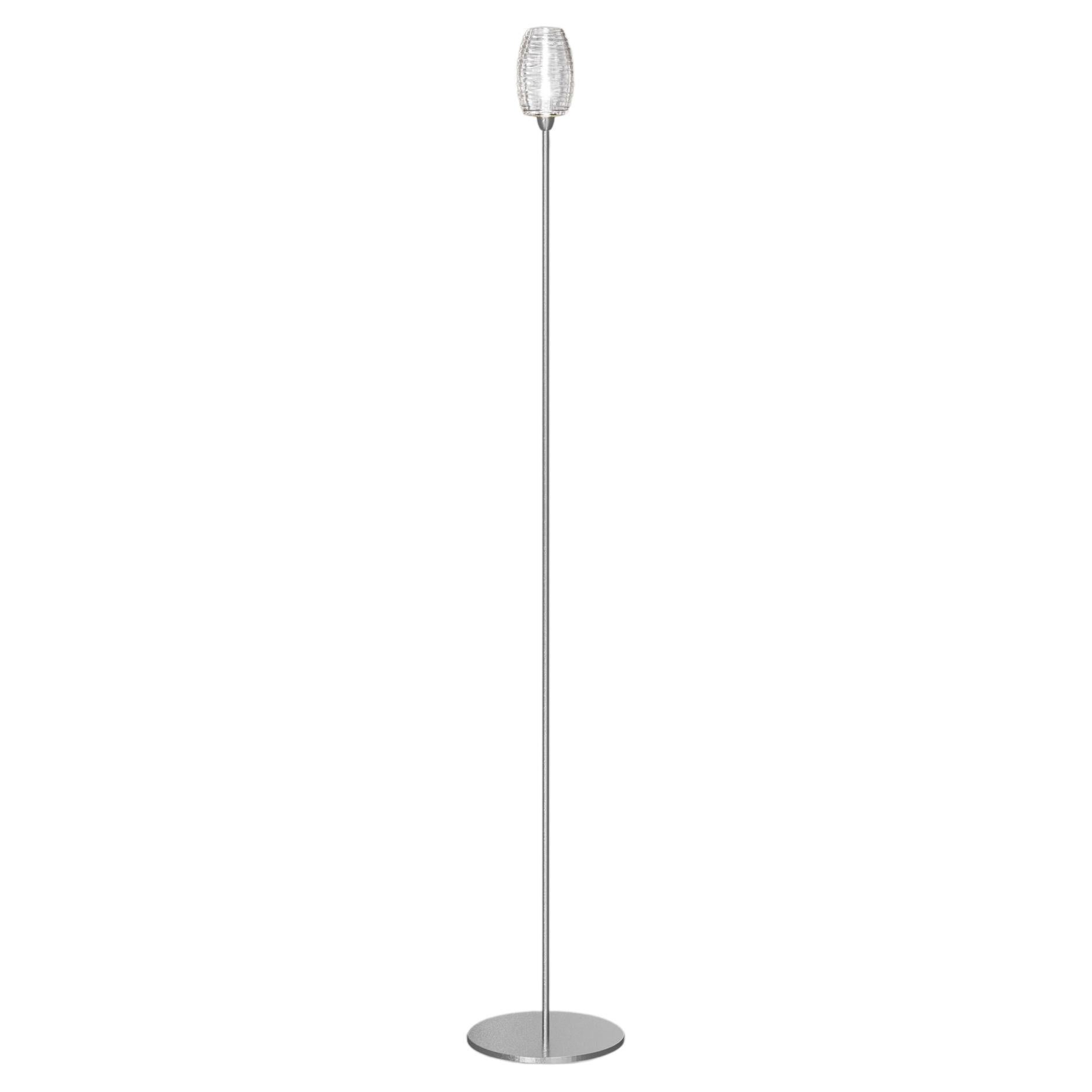 Vistosi Damascus 140 P Floor Lamp in Crystal Crystal by Paolo Crepax