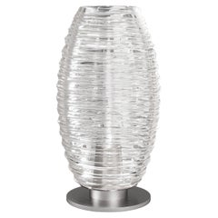 Big Table Lamp Retrofit Bulb in Crystal Glass, Damasco by Vistosi