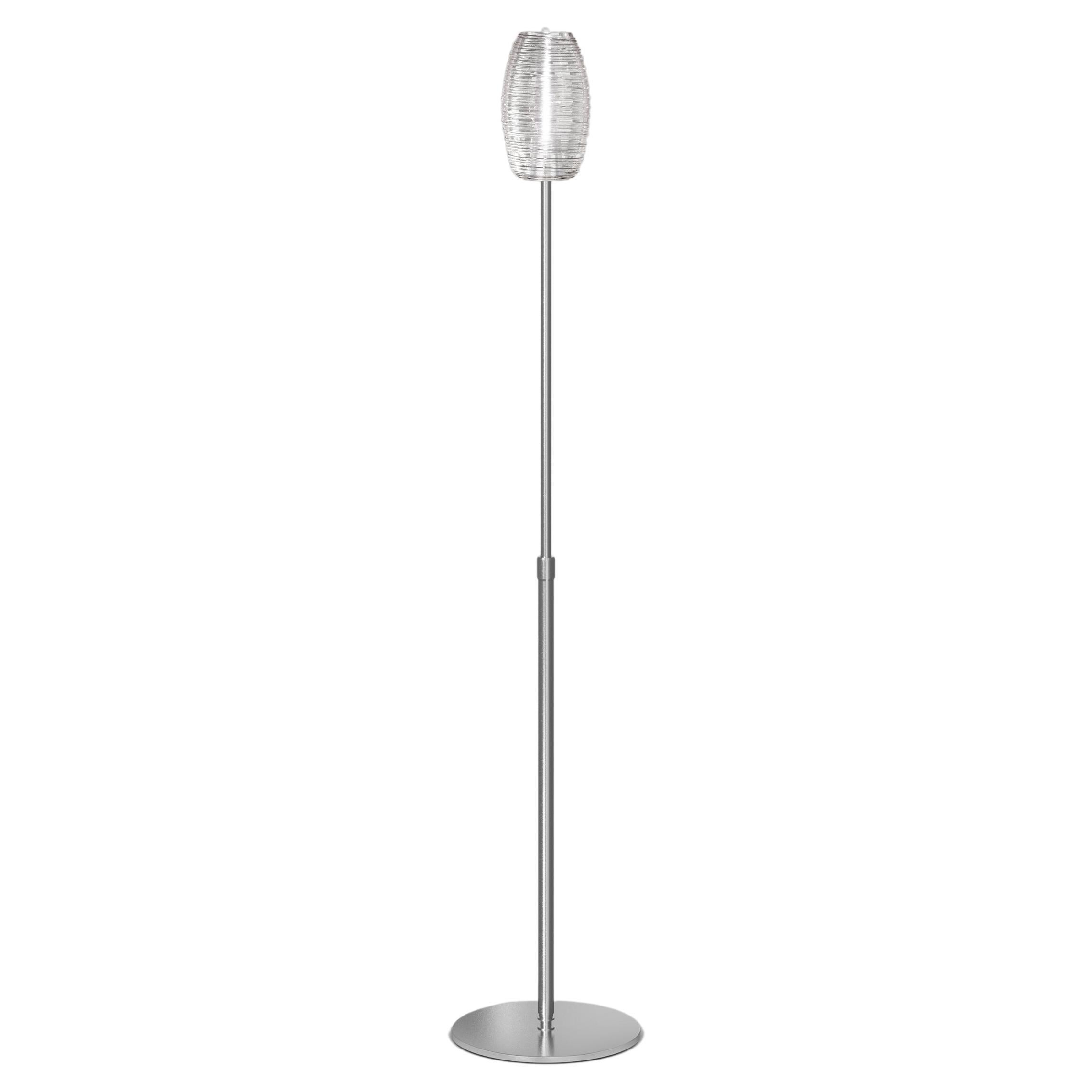 Vistosi Damascus M Floor Lamp in Crystal Crystal by Paolo Crepax