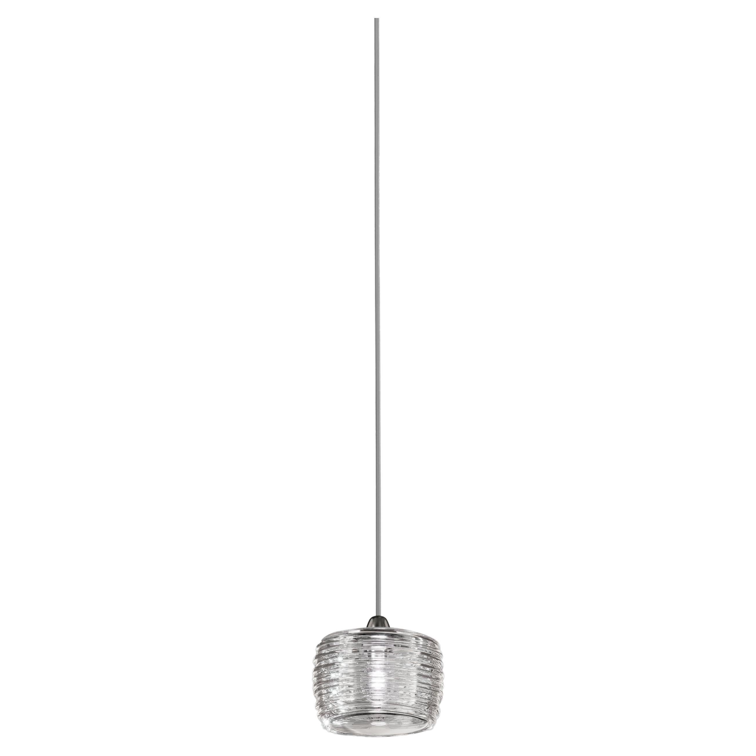 Vistosi Damascus Pendant Light in Crystal Crystal by Paolo Crepax