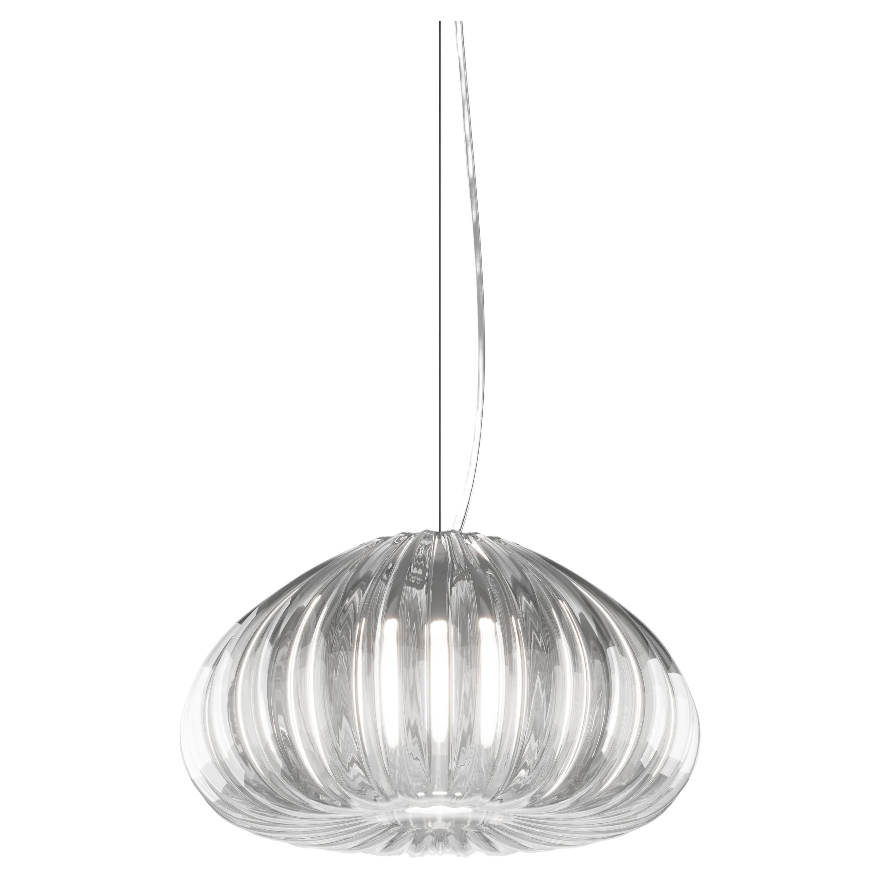 Vistosi Diamante Pendant Light in Crystal Glass Finish by Barbara Maggiolo