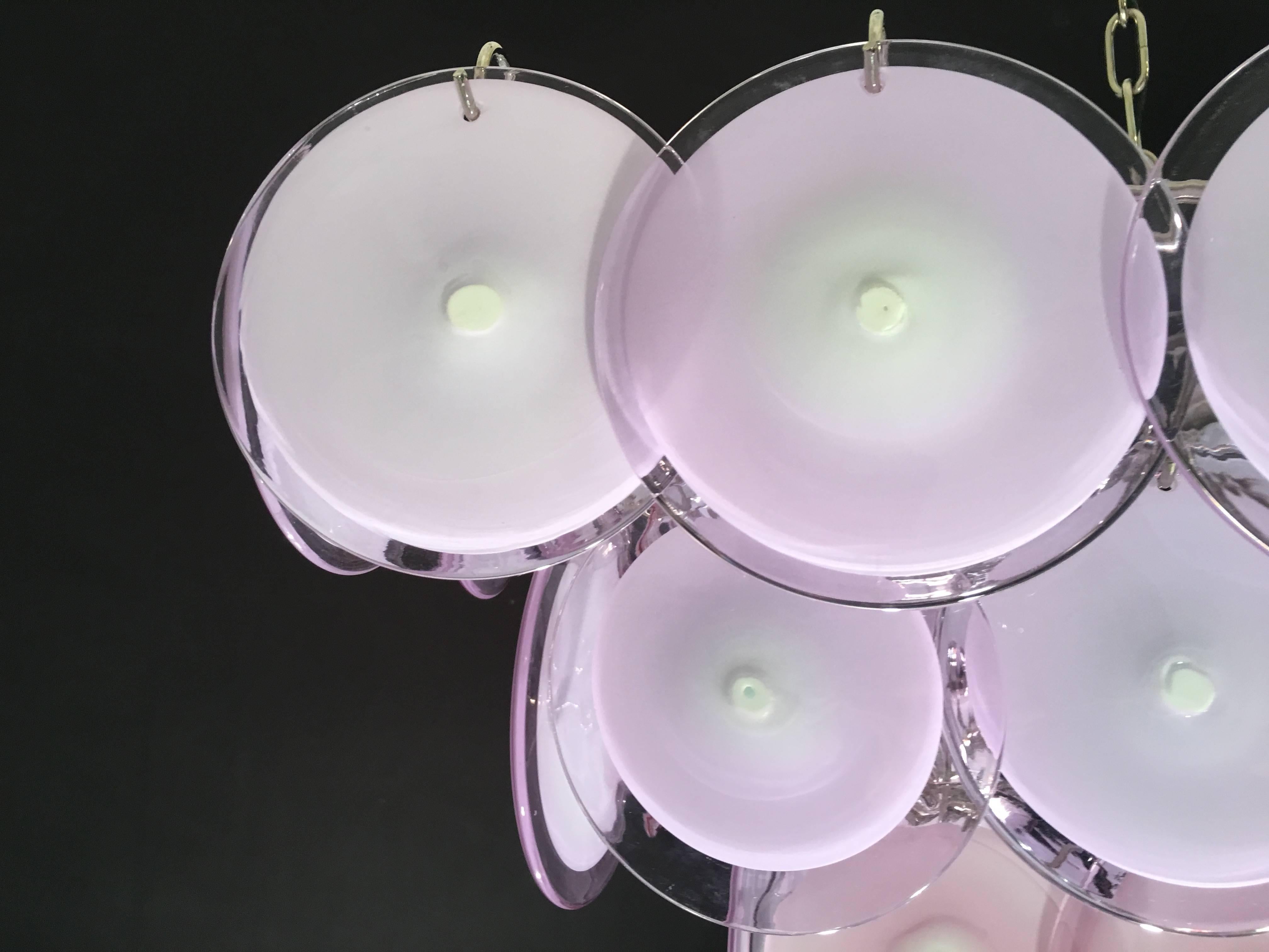 Italiano Lampadario Vistosi Disc Murano, anni '70 in vendita