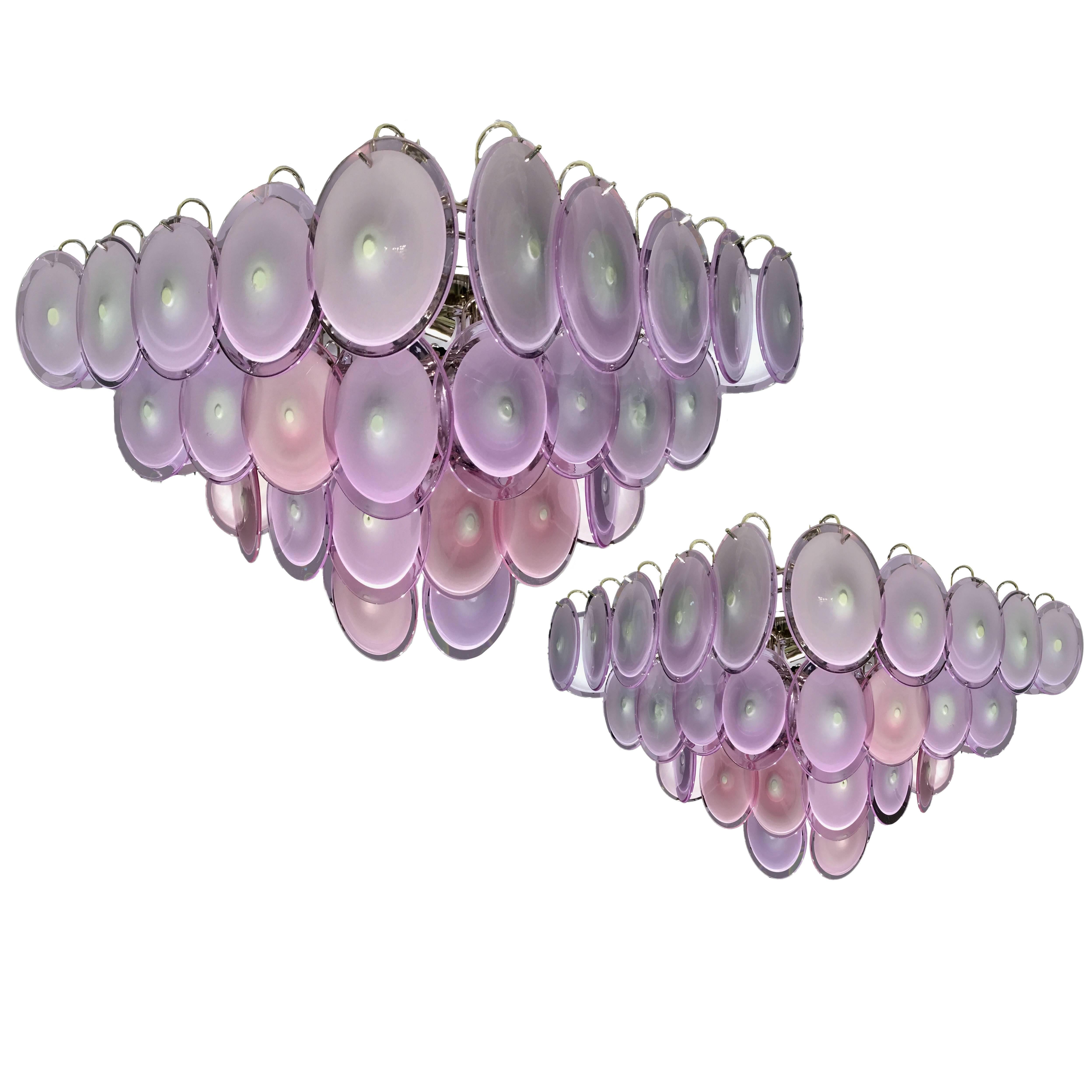 Lampadario Vistosi Disc Murano, anni '70 in vendita 2