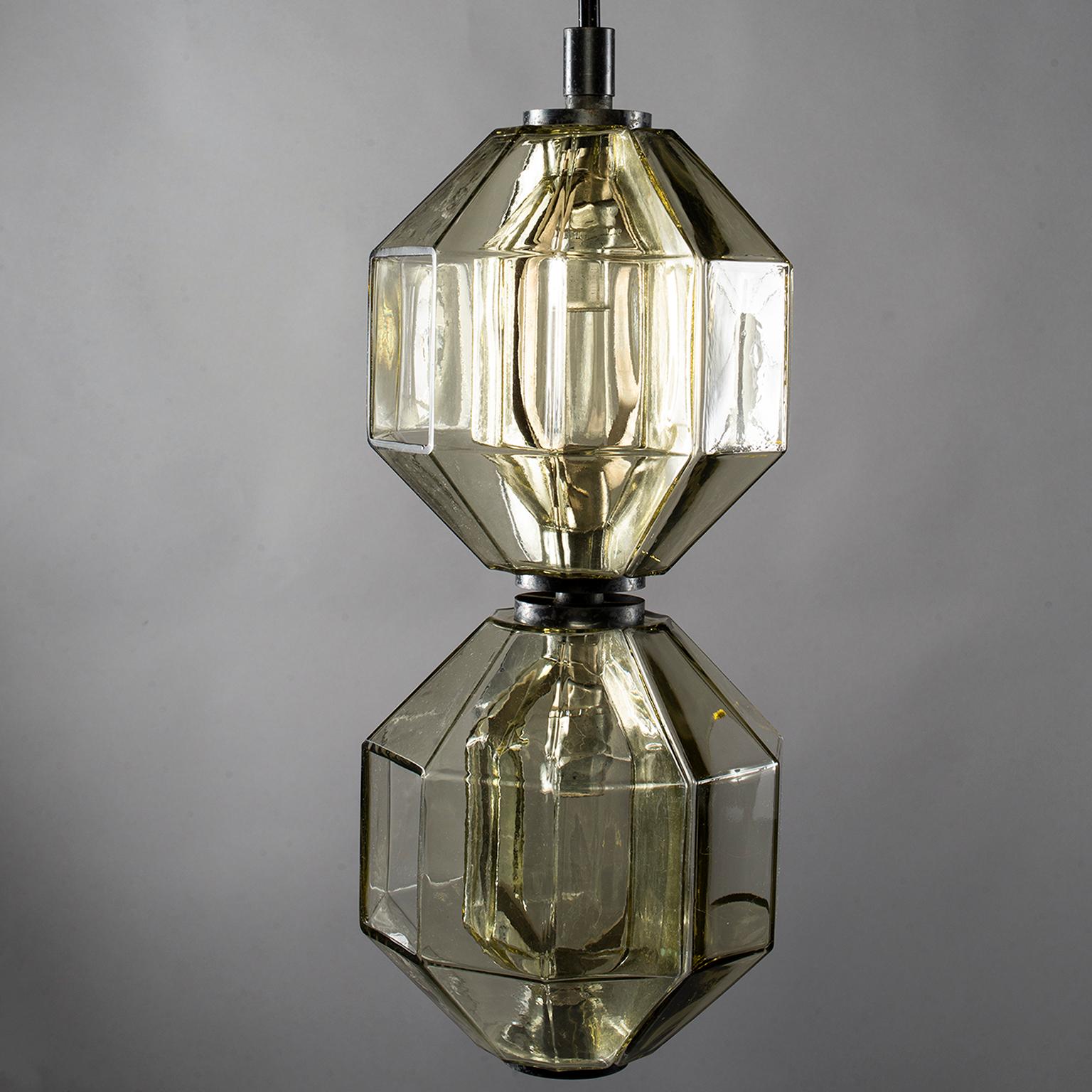 Vistosi Double Vessel Amber Glass Lantern 1