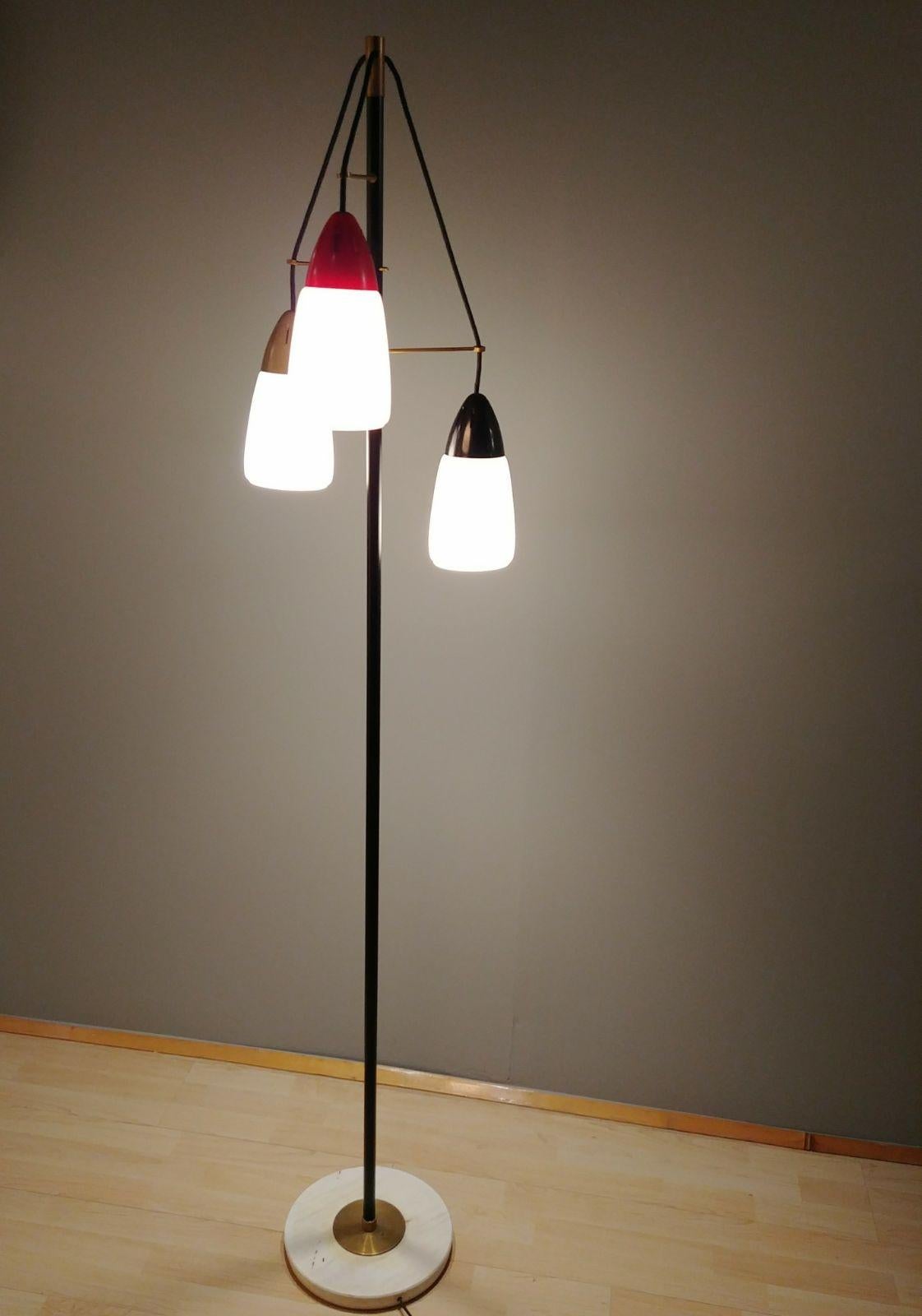 Floor Lamp Italy attributed to Stilnovo, 1956 In Good Condition In Los Angeles, CA
