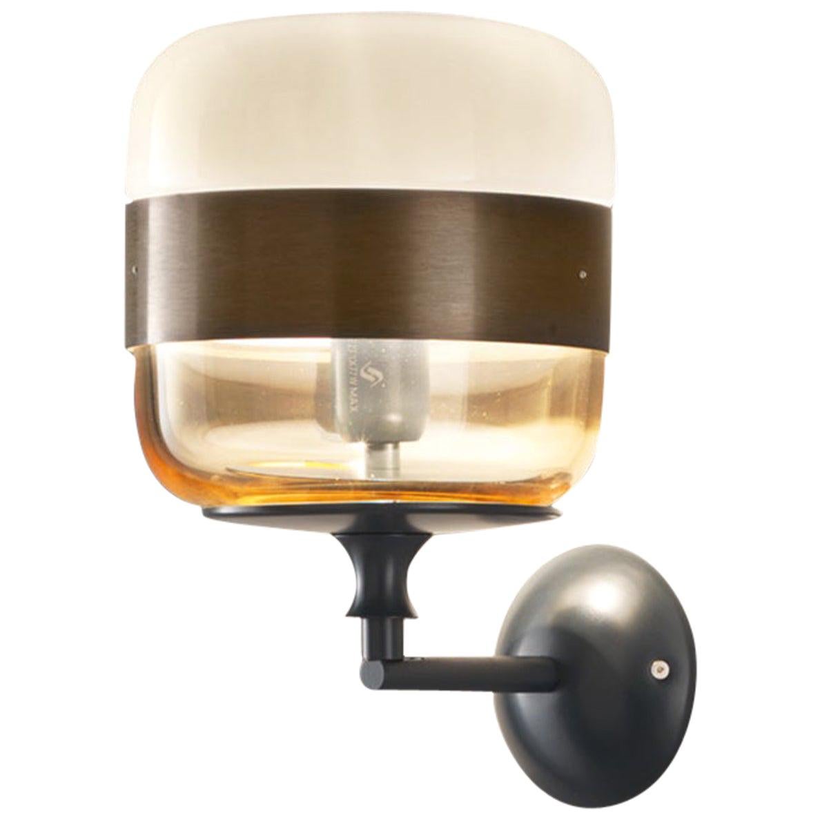 Vistosi Futura APP Wall Lamp in Amber by Hangar Design Group