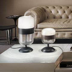 Vistosi Futura Medium Table Lamp with Black Frame by Hangar Design Group