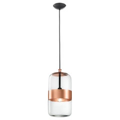 Vistosi Futura Pendant Light in Crystal and Copper by Hangar Design Group