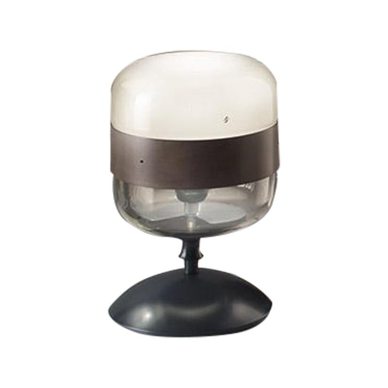 For Sale: Beige (Grey and Smoky) Vistosi Futura Small Table Lamp with Black Frame by Hangar Design Group