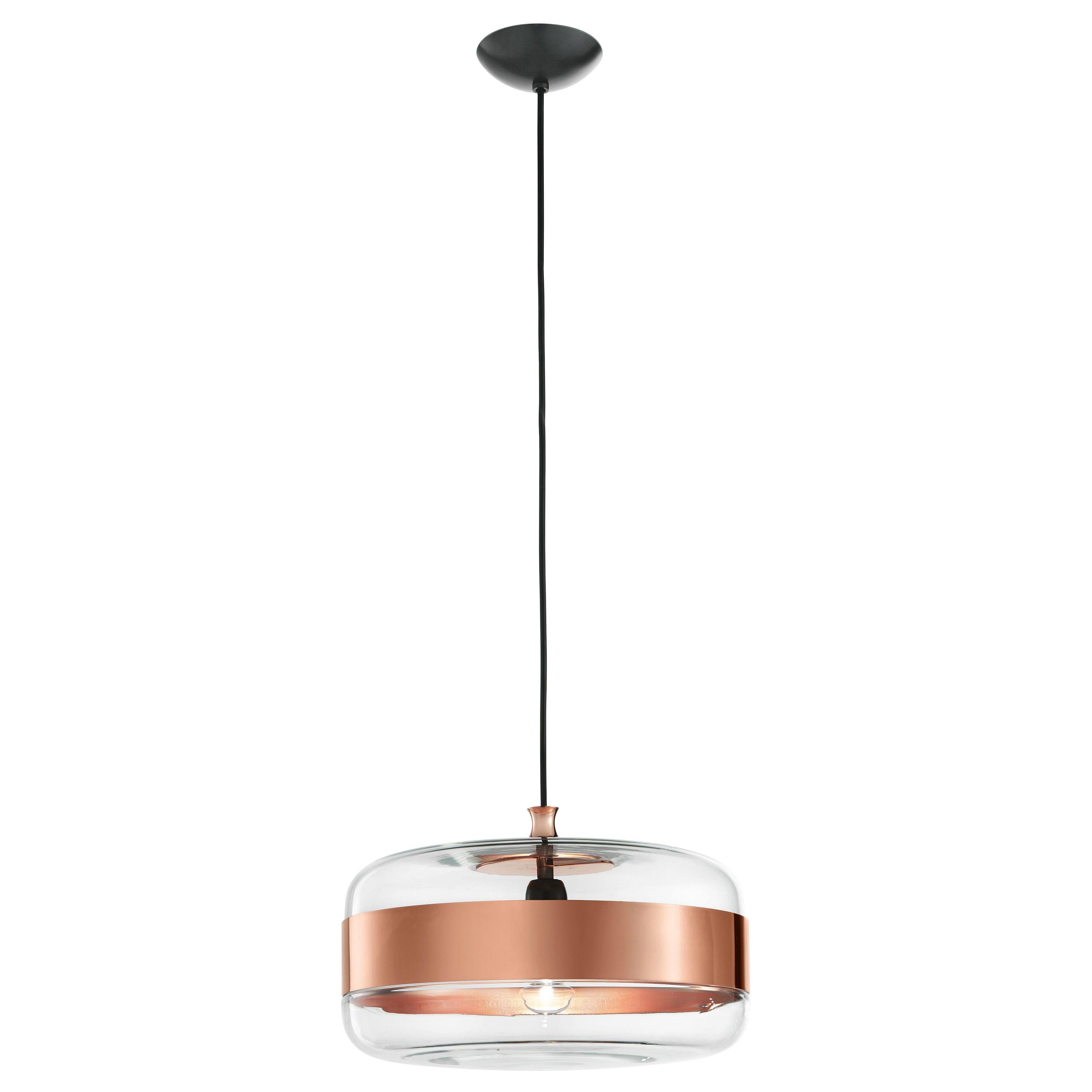 Vistosi Futura SPG Pendant Light in Crystal and Copper by Hangar Design Group