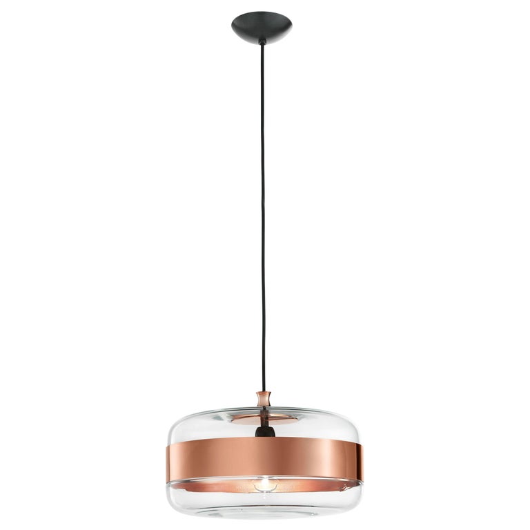 Vistosi Futura SPG Pendant Light in Crystal and Copper by Hangar Design Group For Sale