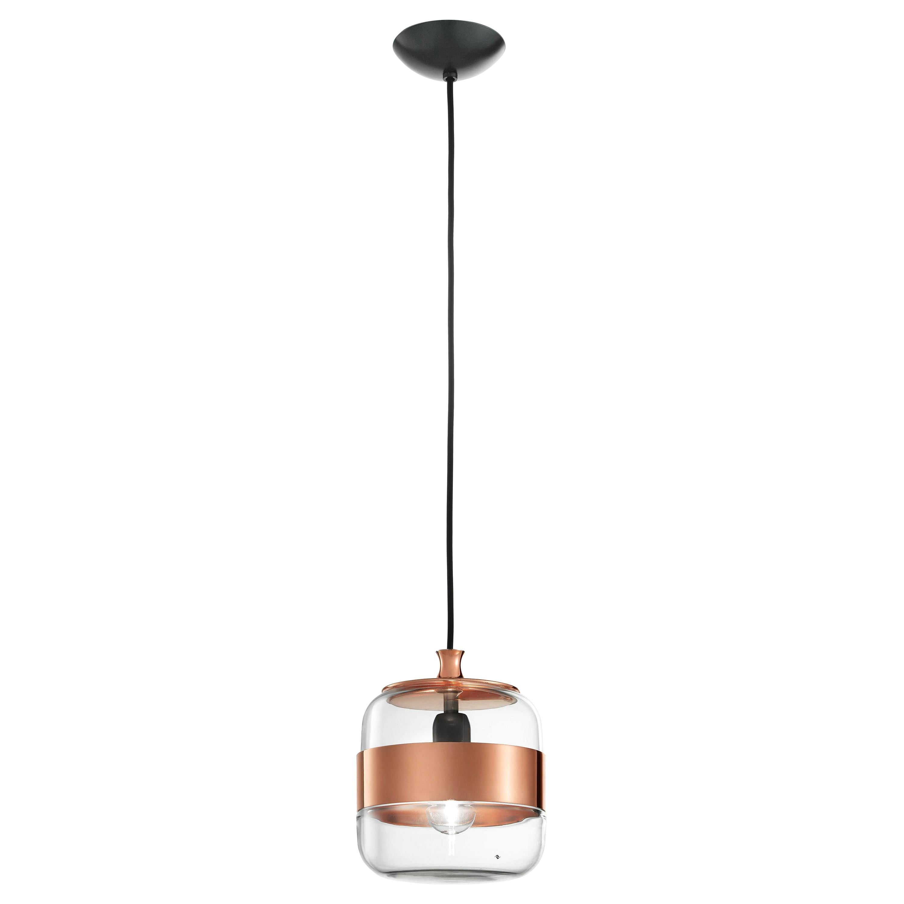 Vistosi Futura SPP Pendant Light in Crystal and Copper by Hangar Design Group