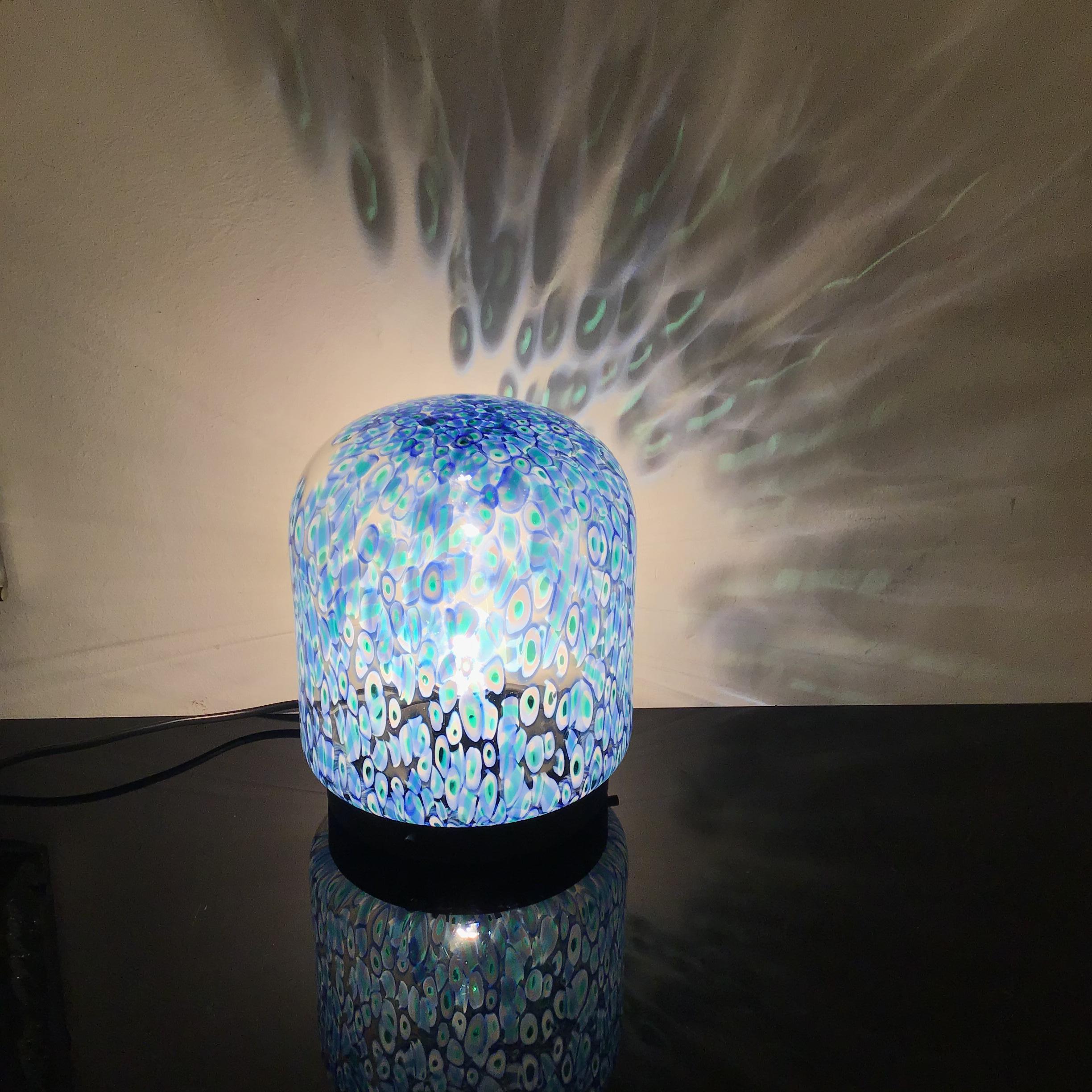 Vistosi Gae Aulenti Neverino Tischlampe aus Muranoglas und Metall, 1970, Italien 4