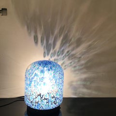 Vistosi “Gae Aulenti“ “Neverino” Table Lamp Murano Glass Metal, 1970, Italy