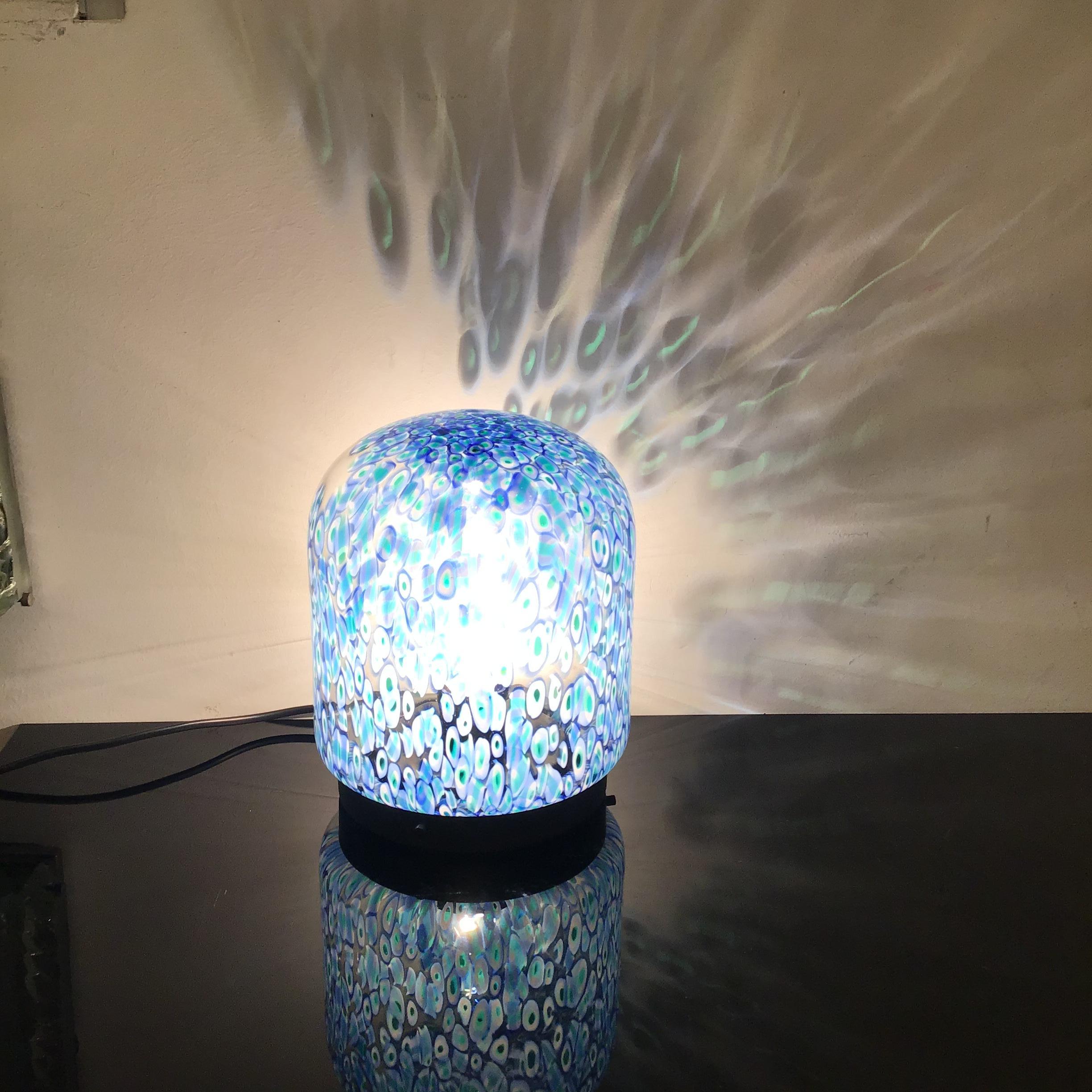 Vistosi Gae Aulenti Neverino Tischlampe aus Muranoglas und Metall, 1970, Italien 3