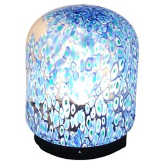 Vistosi “Gae Aulenti“ “Neverino” Table Lamp Murano Glass Metal, 1970, Italy