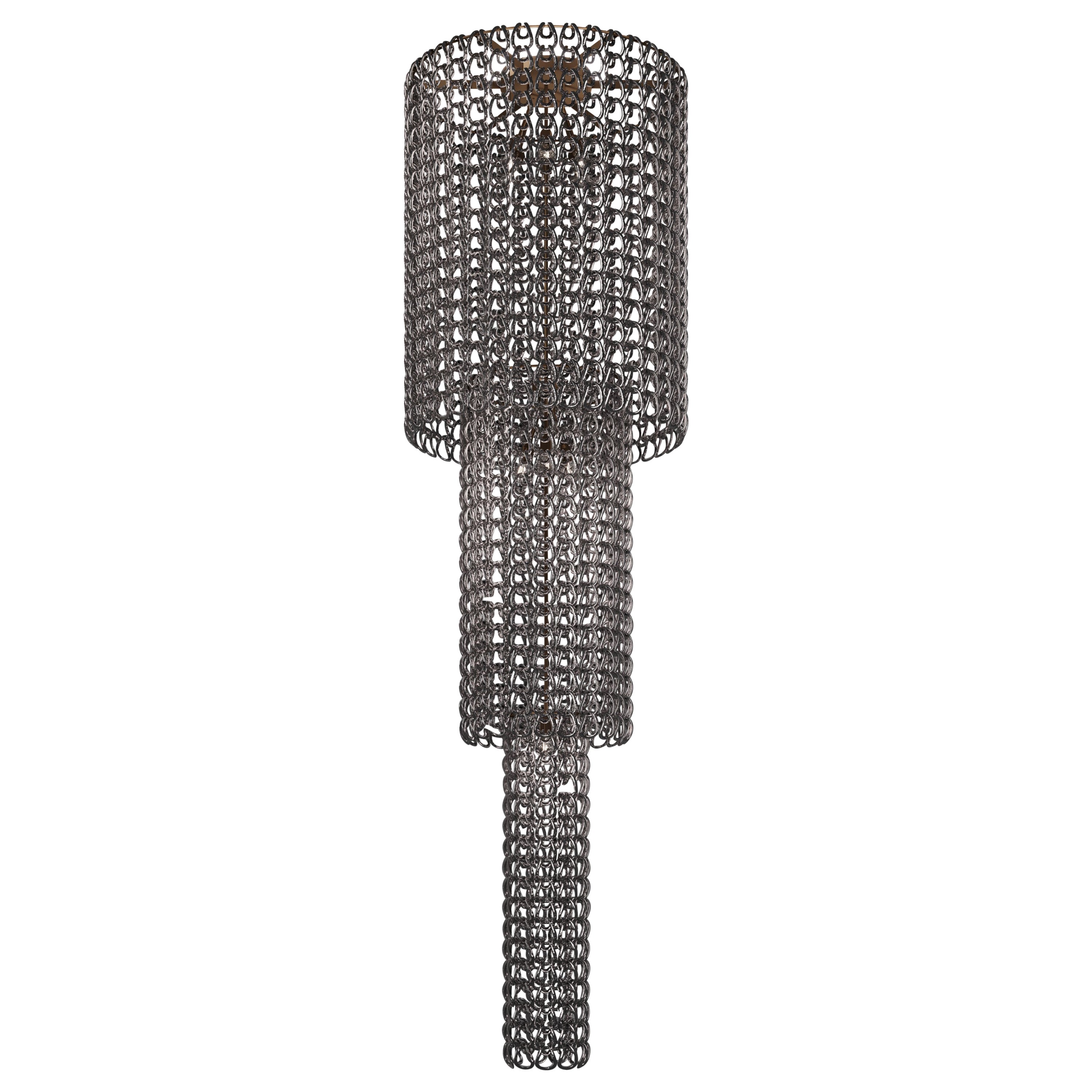 Vistosi Giogali Flush Mount in Crystal Black Nickel Glass And Matt Bronze Frame