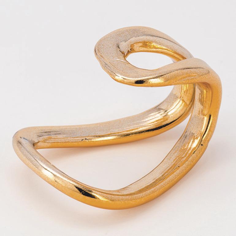 italien Monture encastrée Vistosi Giogali en cristal, verre doré et cadre en bronze mat en vente