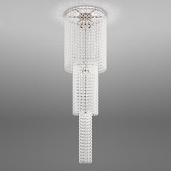 Vistosi Giogali Flush Mount in White Glass And Matt Bronze Frame