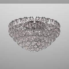 Vistosi Giogali Flush Mount in Crystal Silver with Matt Bronze Frame