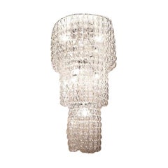 Vistosi Giogali Small Three-Tier Cascade Chandelier by Angelo Mangiarotti