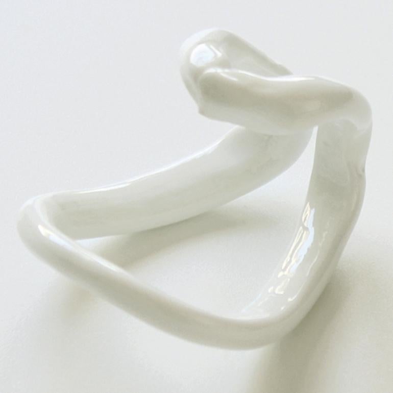 Italian Vistosi Giogali Pendant Light in White Glass And Matt Bronze Frame For Sale