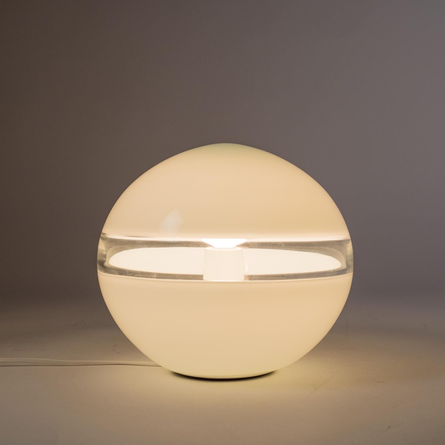 Vistosi Glass Orb Table Lamp, 1970s 3
