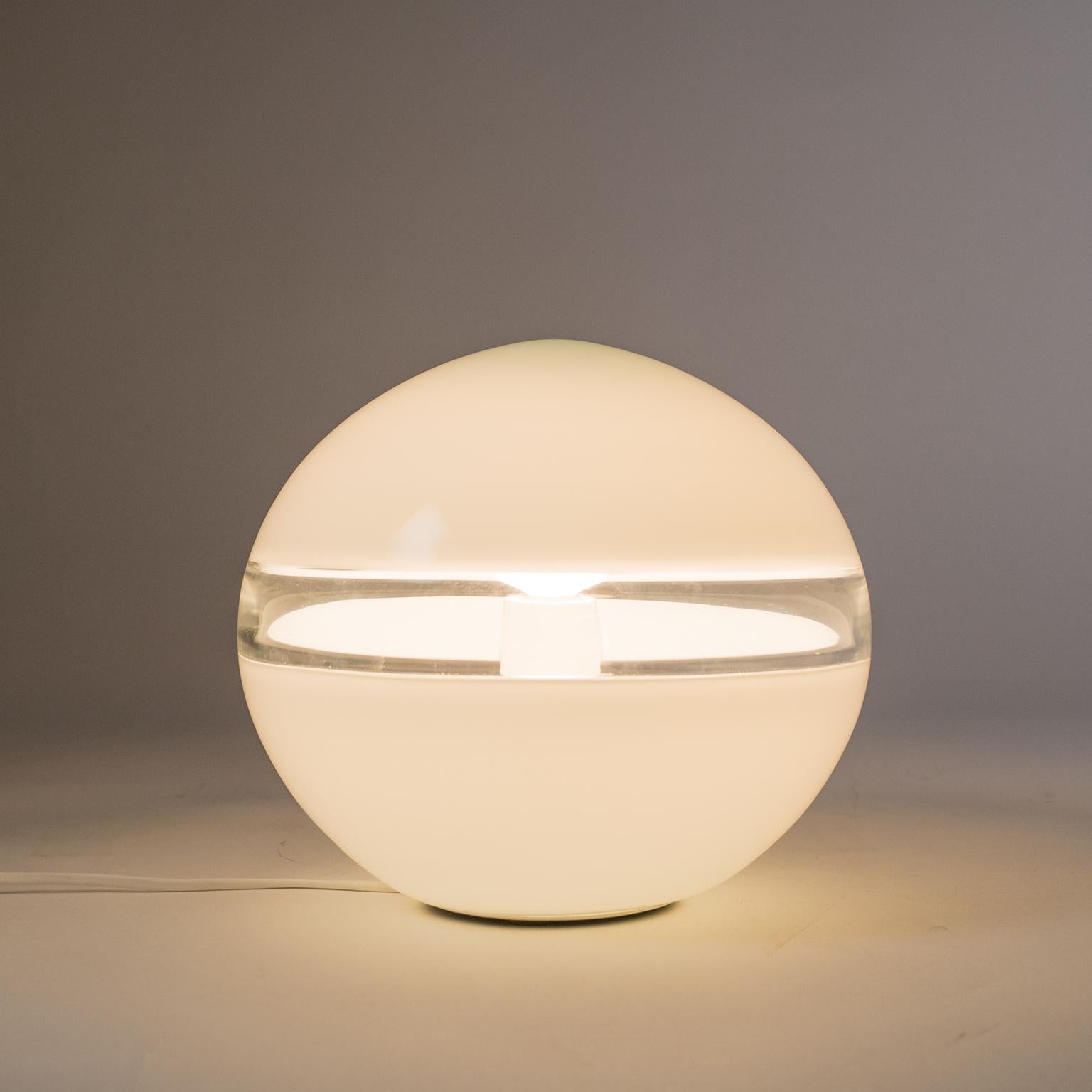 Late 20th Century Vistosi Glass Orb Table Lamp, 1970s