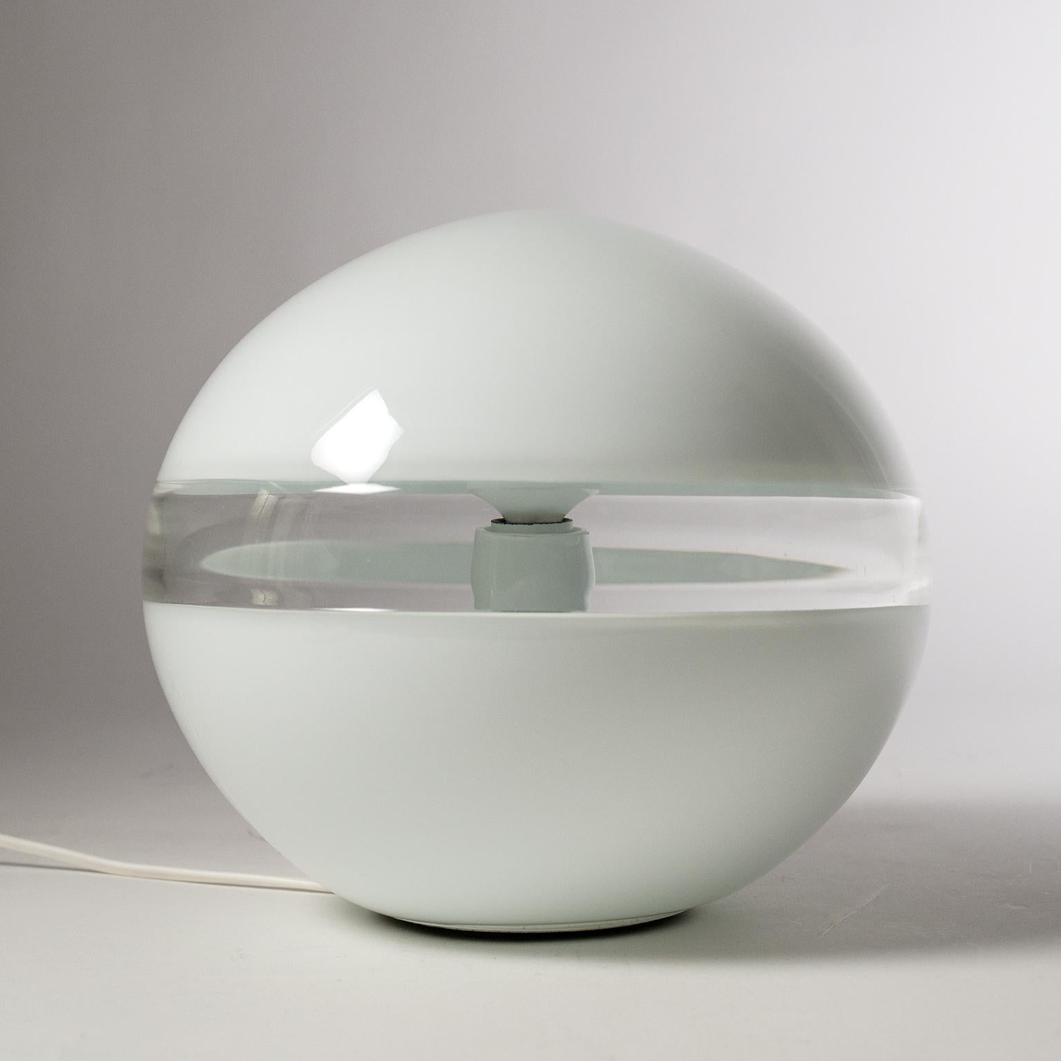 Vistosi Glass Orb Table Lamp, 1970s 2