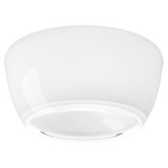 Vistosi Implode Flush Mount en verre de cristal blanc et cadre brillant