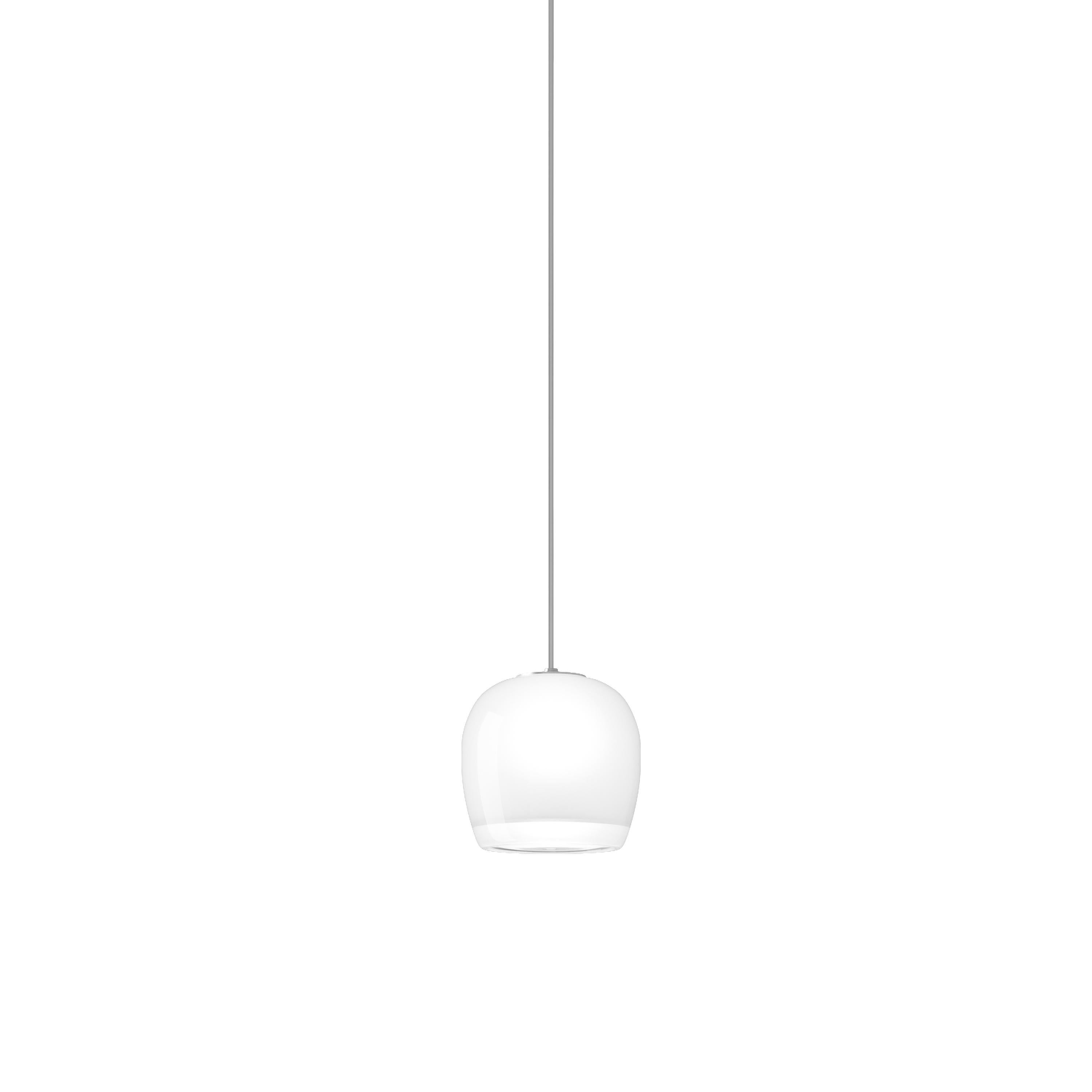 Modern Vistosi Implode Pendant Light in White Crystal Glass And Glossy Frame For Sale