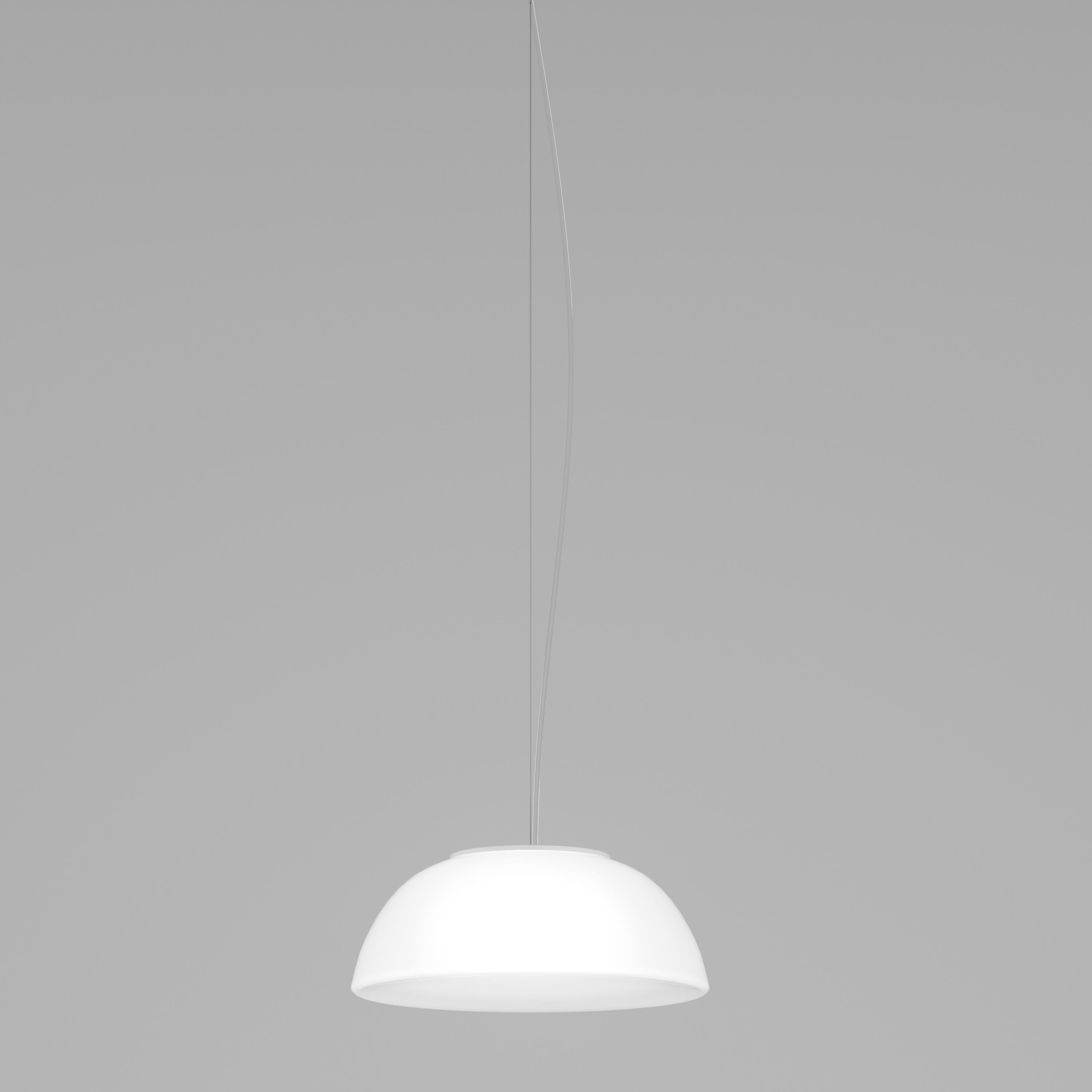 Available as pendant, ceiling or wall lamp. It is the perfect answer for those looking for a large lamp. The diffuser, especially in the bigger size, offers a large lighting surface area despite a minimalist metal frame.

Specifications:
Material: