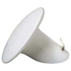 Vistosi Italian Murano White Opaline Glass Table Lamp