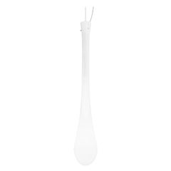 Lampe à suspension Vistosi Lacrima P en nickel satiné et blanc brillant de Paolo Crepax