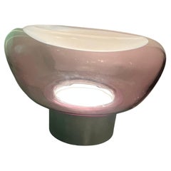 VISTOSI- Lampe mit Sockel aus Muranoglas und Stahl - Made in. Italien 1970