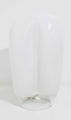 Vistosi Large Balloon Form White Glass Table Lamp
