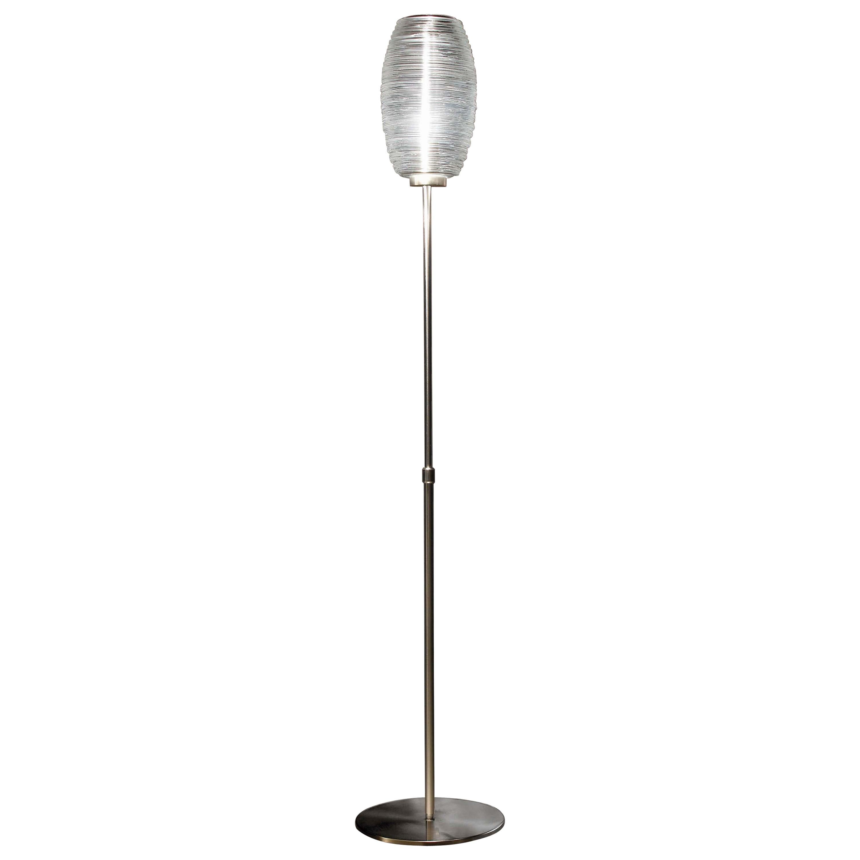 En vente : Clear (Crystal and Crystal) Vistosi Grand Lampadaire Damasco de Paolo Crepax