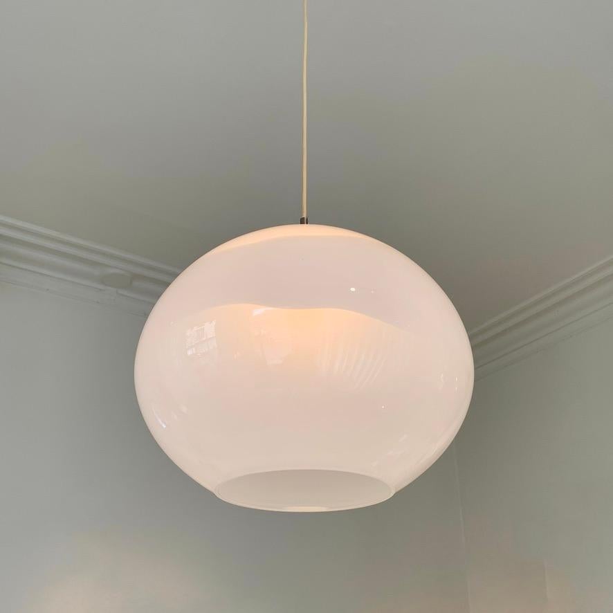 Italian Vistosi Large Onion Shaped Pendant Lamp, circa 1960, Italy. For Sale