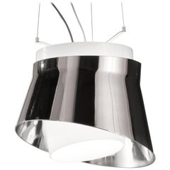 Vistosi Aria Pendant Light in Silver Glass