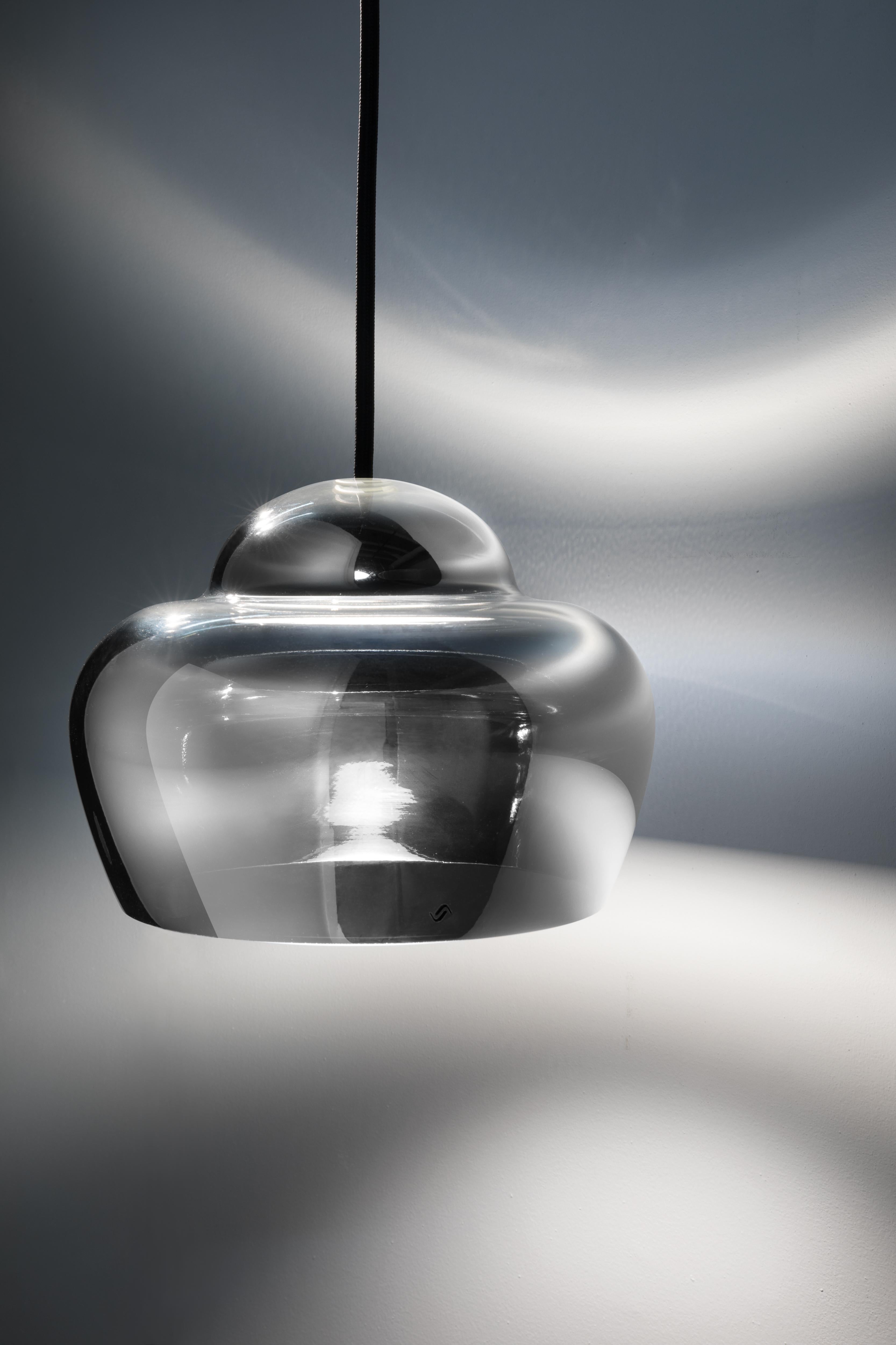 italien Vistosi LED Cristallina Lights en verre noir en vente