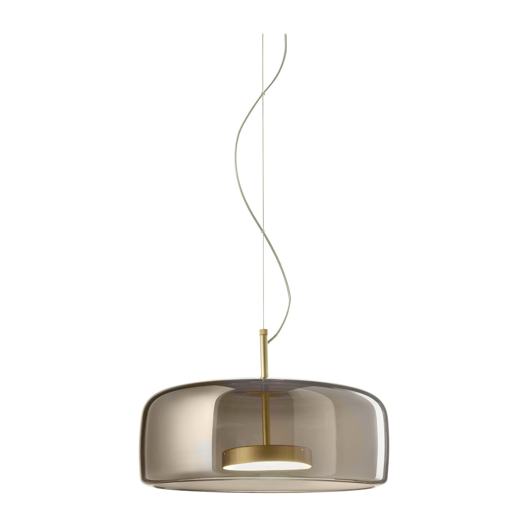 En vente : Gray (Smoky and Transparent) Vistosi LED Jube SP 1 G Suspension Light by Favaretto&Partners