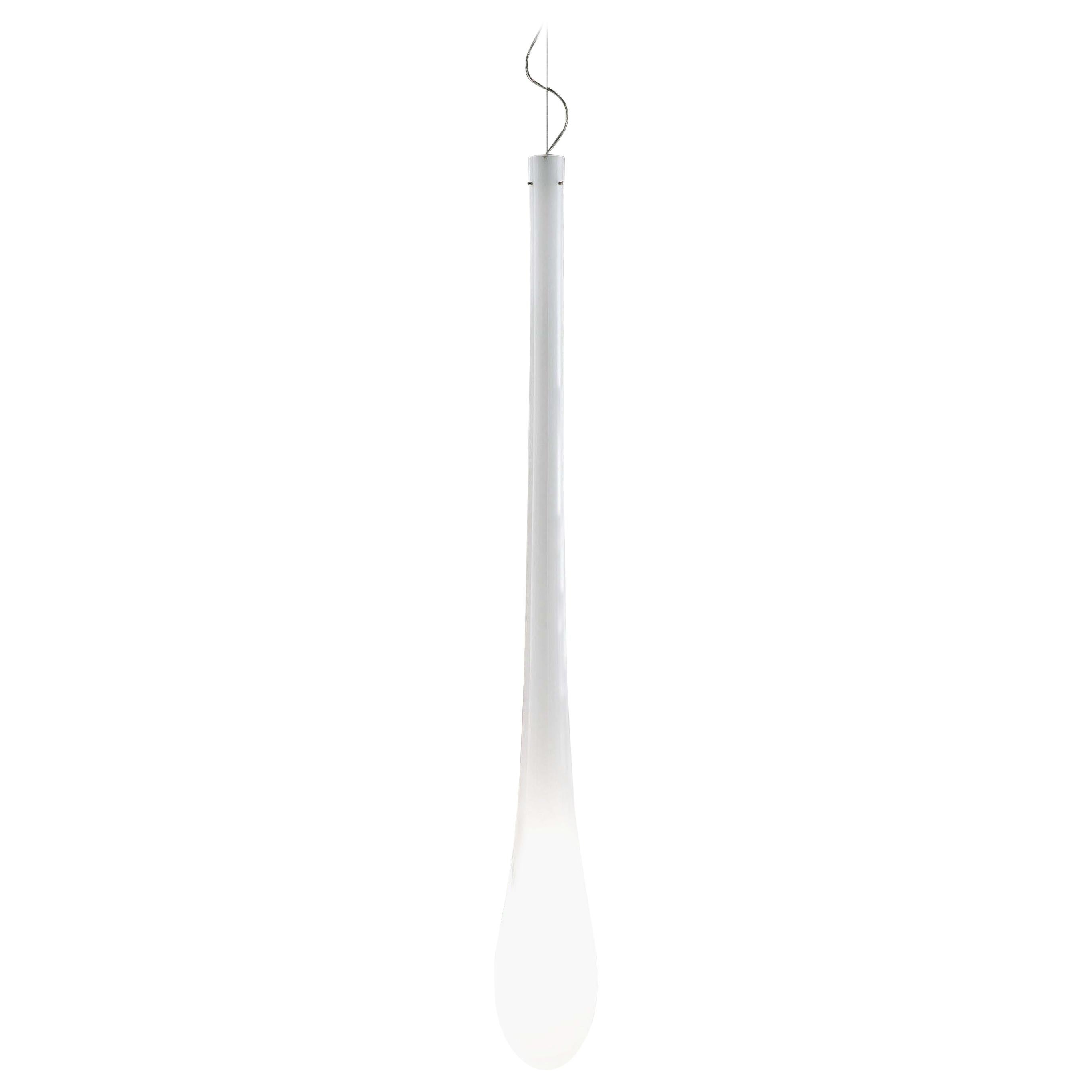 Vistosi LED Lacrima SP G Suspension Light in White by Paolo Crepax For Sale