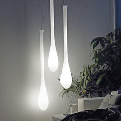 Vistosi LED Lacrima SP P Suspension Light in White by Paolo Crepax