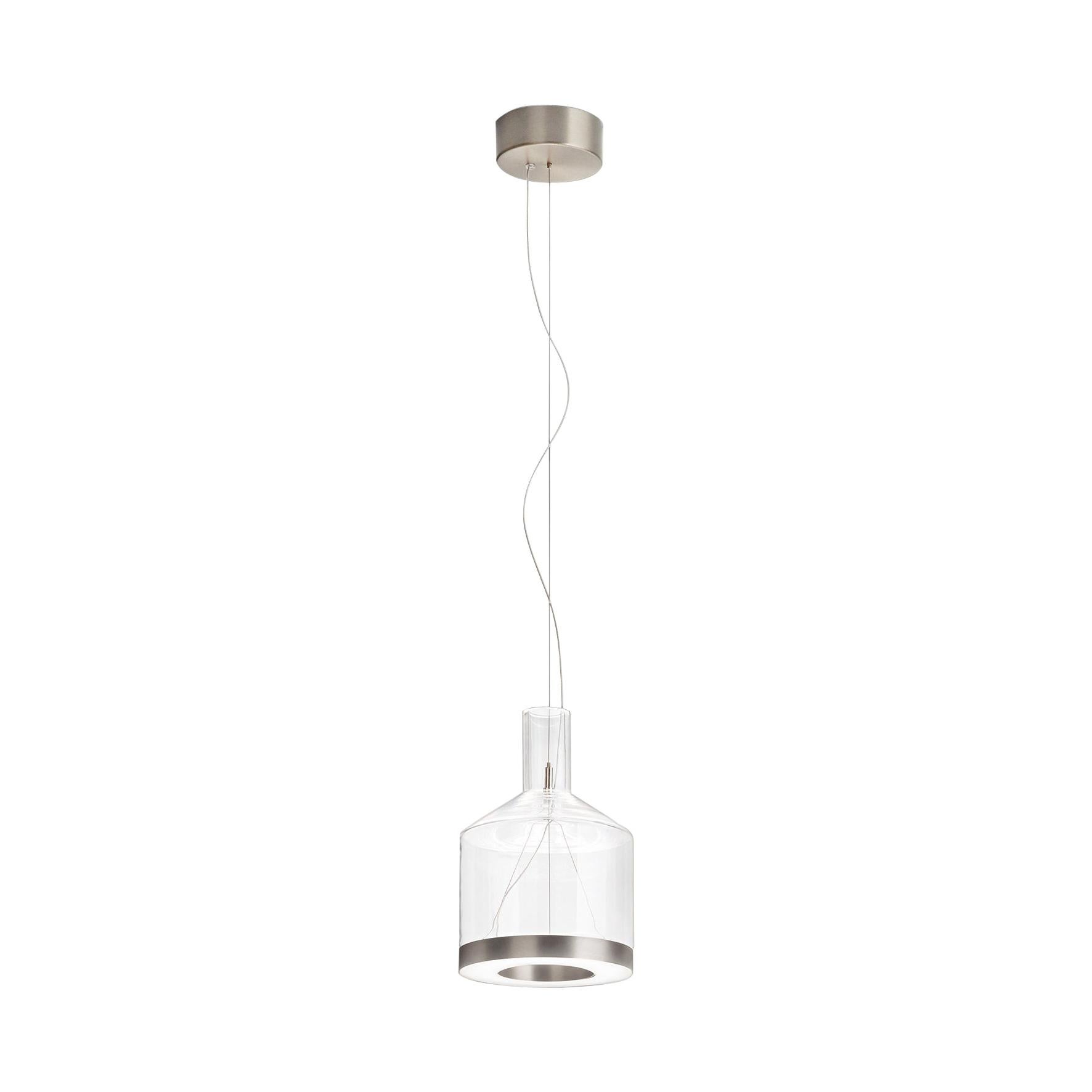 For Sale: Clear (Transparent Crystal) Vistosi LED Medea SP1 Suspension Light by Oriano Favaretto