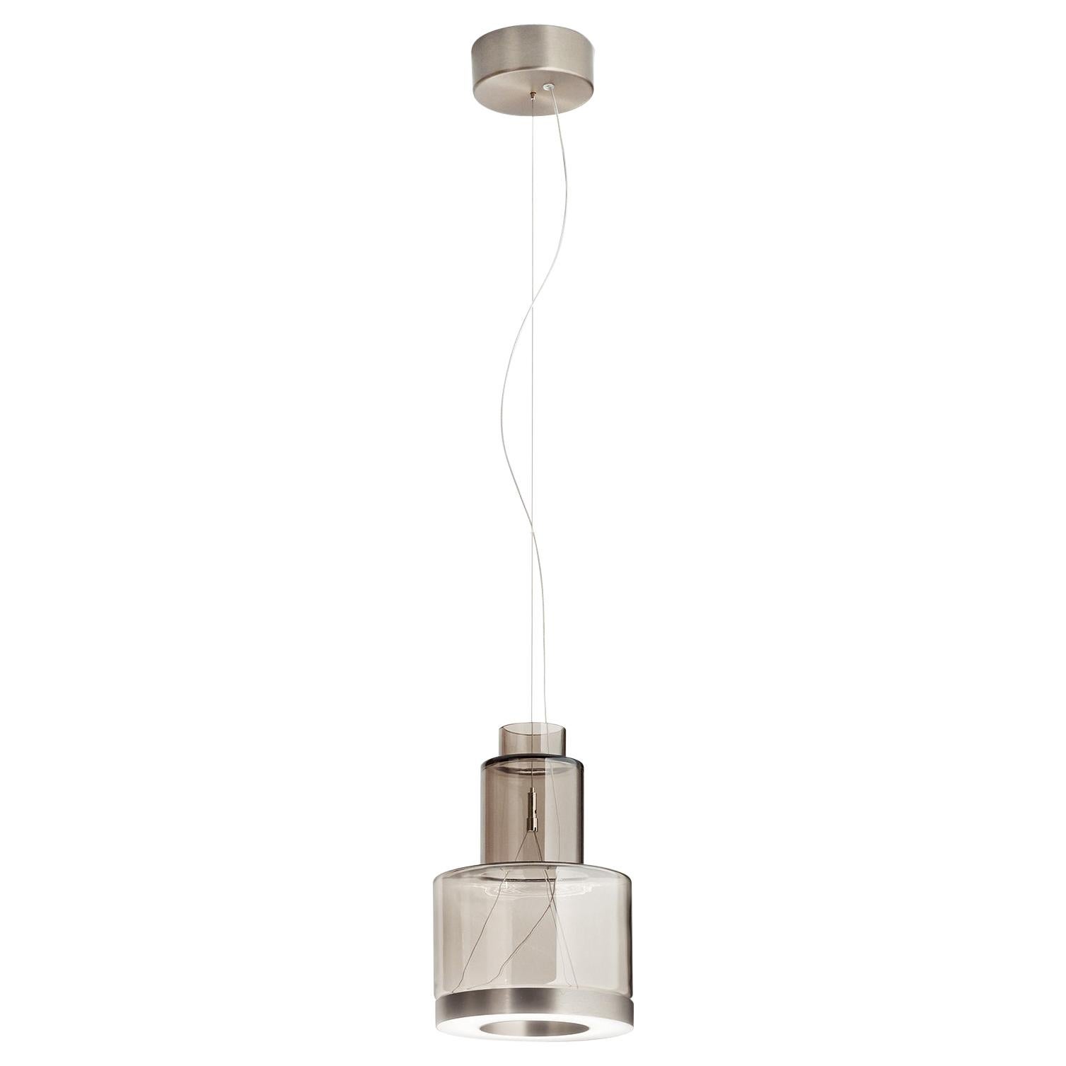 For Sale: Gray (Smoky and Transparent) Vistosi LED Medea SP2 Suspension Light by Oriano Favaretto