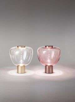 Vistosi LED Riflesso LT 3 Table Lamp with Gold Base by Chiaramonte