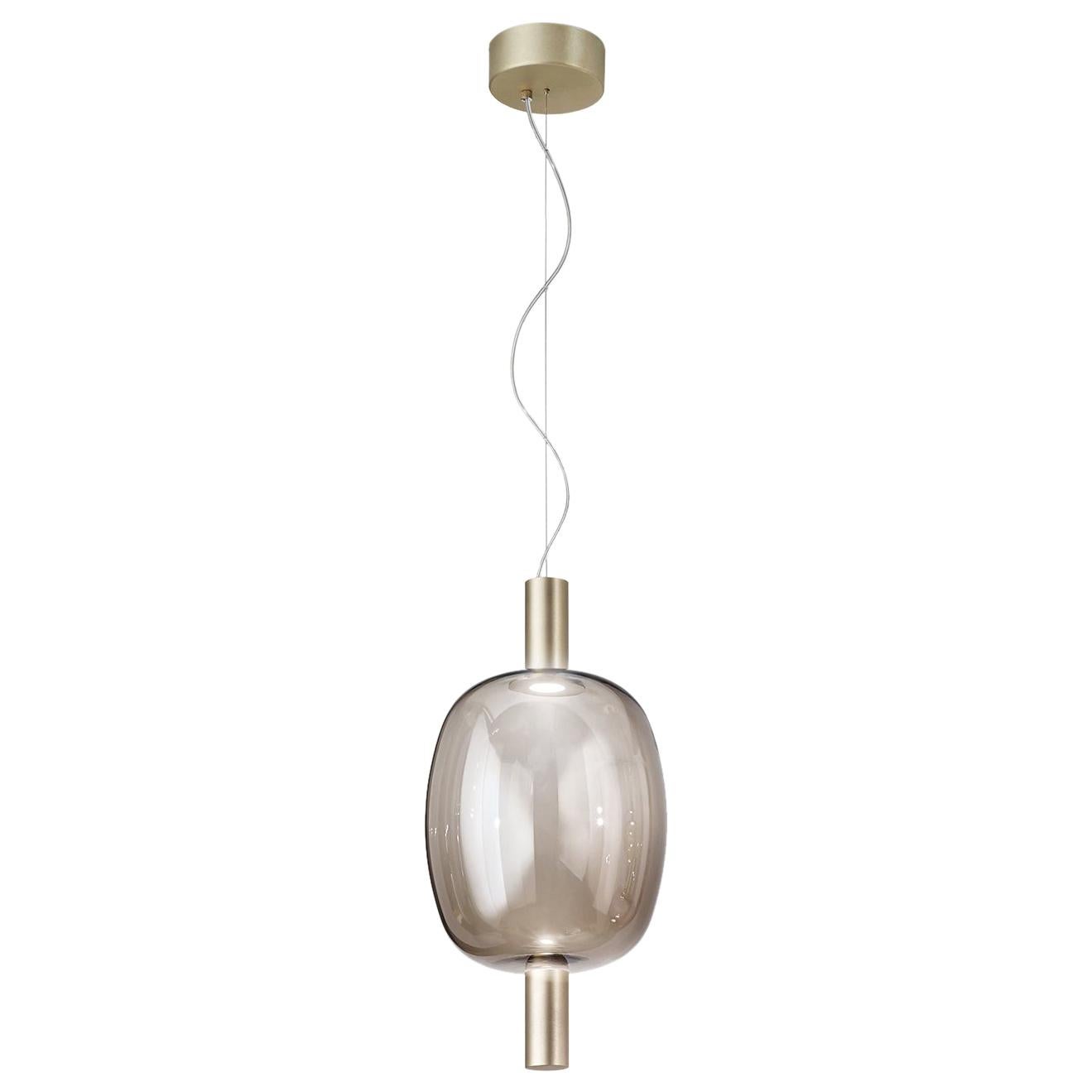 For Sale: Gray (Smoky and Transparent) Vistosi LED Riflesso SP 2 Suspension Light by Chiaramonte