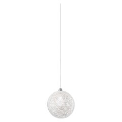 Vistosi LED Rina SP 16 Suspension Light in White Murrina by Barbara Maggiolo